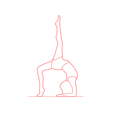 Humans Yoga Poses One Legged Forearm Wheel Pose Tracing Svg Vector, Free Vectors File